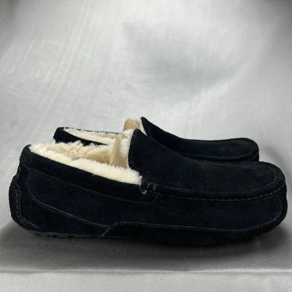 UGG Men's 11 Ascot Slipper | Black | 1101110-BLK | Comfort Slip-On Authentic New